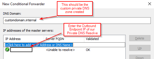 Custom Conditional Forwarder